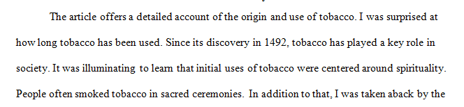 The authors begin this chapter with a discussion on the early history of tobacco use following its discovery n 1492.