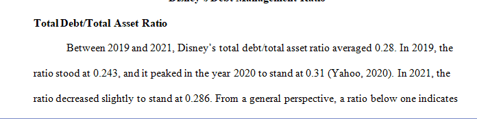 What is the debt management position of Disney Company between 2019 and 2021