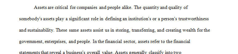 A brief essay about the similarities and differences between real and financial assets.