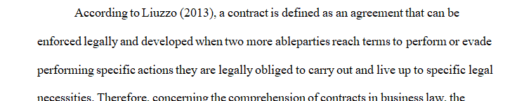 Describe an example of a contract that you or someone you know entered into