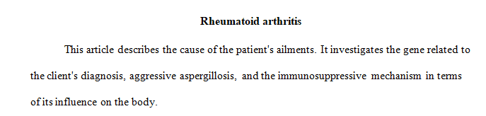 Explain why you think the patient presented the symptoms described.