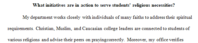You will conduct an interview with 1member of the clergy that interacts with college students.
