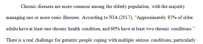A 4-6 page Community Older Adult Chronic Illness  PAPER of an older adult (between 65-100+)