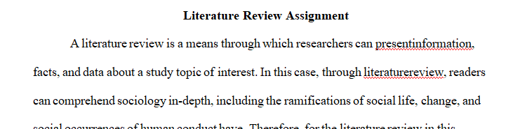 A literature review is a text of a scholarly academic articles
