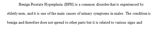Complete the following case study Chapter 54 Patient with Prostatic Hyperplasia (BPH) 