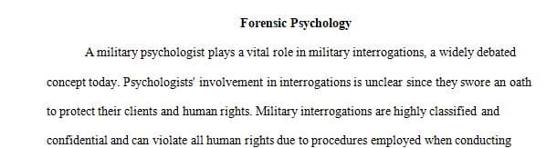 Examine the ethical implications of a controversial topic related to forensic psychology.