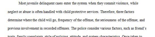 Explain how the police process juvenile cases