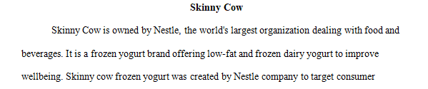 For this week's discussion, we will take a look at the website for Skinny Cow