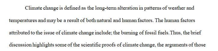 Provide examples of scientific proof regarding climate change