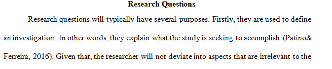 Review the weekly overview and reflect on the topic of research questions.