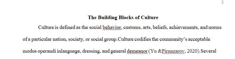 The Building Blocks of Culture