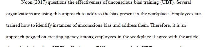 The latest fashion of ‘unconscious bias training’ is a diversity intervention based on unproven suppositions