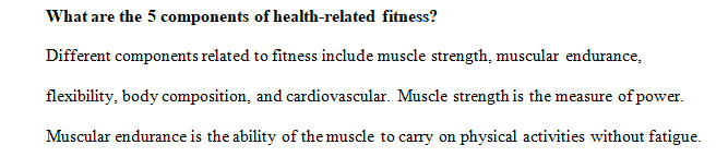 What are the 5 components of health-related fitness