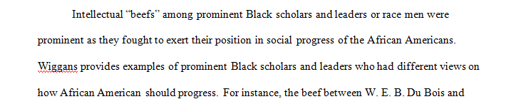Wiggans gives us insight into several intellectual “beefs” among prominent Black scholars/leaders (aka race men