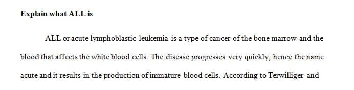 Acute Lymphoblastic Leukemia 