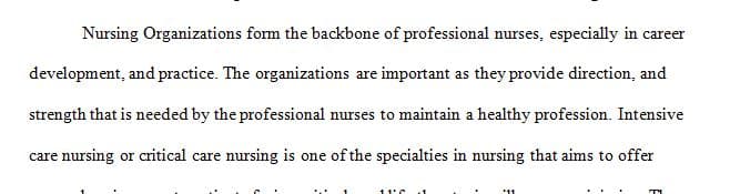 Examine the importance of professional associations in nursing.