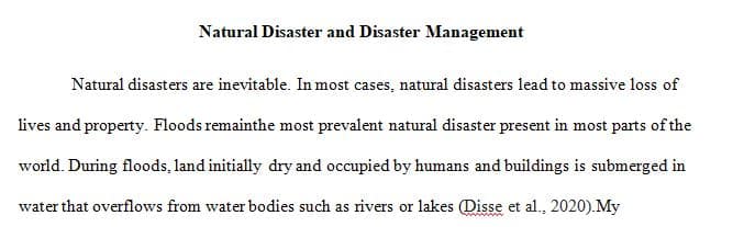 Natural disasters are inevitable