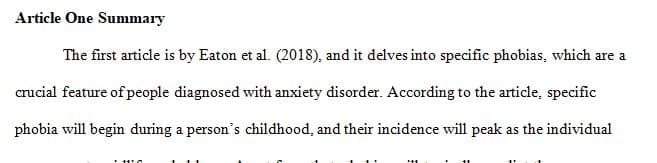 One on phobias and one on panic disorder.