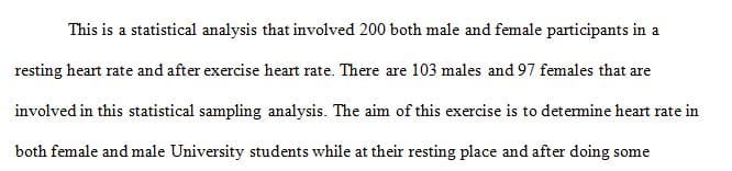 Calculate descriptive statistics for each numeric variable in the Heart Rate Dataset