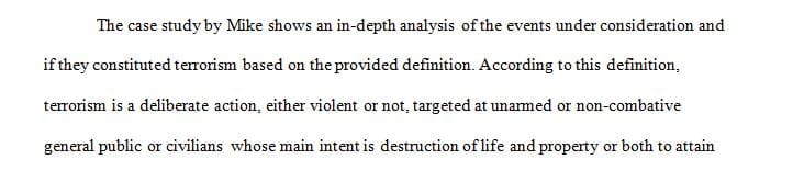 A deliberate act (violent or non-violent) against non-combative civilians with the intent to destroy