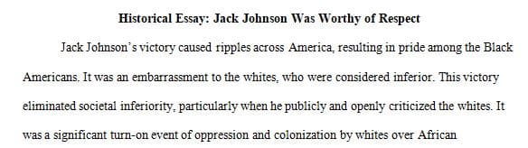 Jack Johnson was a controversial individual, but was he worthy of respect