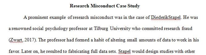 Research prominent example of academic misconduct or research.