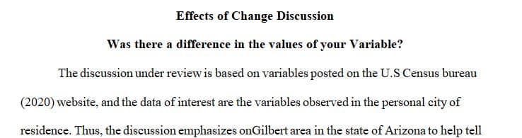 Unit 6 Discussion - Effects of Change