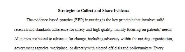 What strategies can staff nurses use to share evidence that could impact health policy decisions