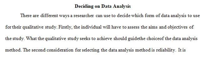 Discussion 2 - Deciding on Data Analysis