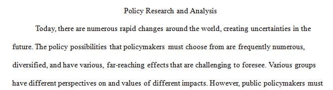What is Policy Research and Analysis