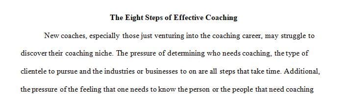 Coaching Session Plan entails your evaluation of what information a new coach may need to know as they enter into the field of coaching. 