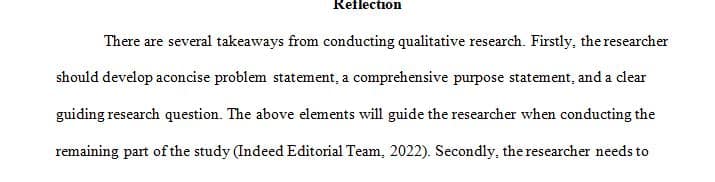 Discuss some key takeaways of conducting qualitative research
