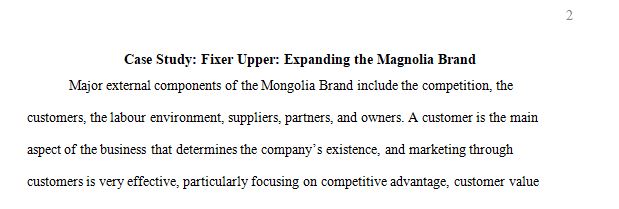 Case 6: Fixer Upper: Expanding the Magnolia Brand