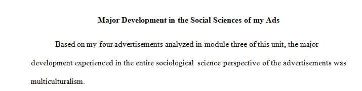 Identify a major development that occurred in one perspective of the social sciences  