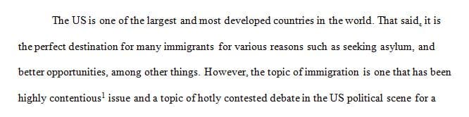 M4 Assignment 2 Rough Draft on U.S. Immigration Restrictions