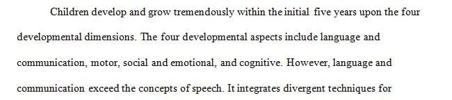 Select from a list of Language Development Hypotheses listed