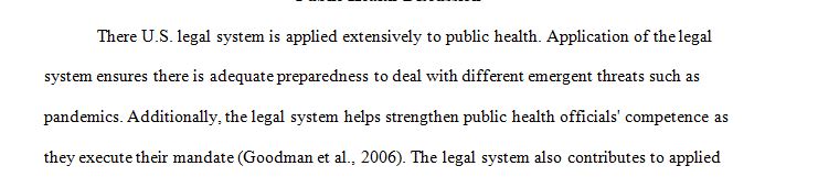 Some key features of the U.S. legal system and their applicability to public health