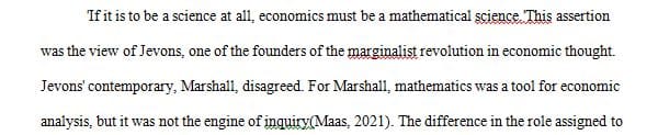 What is the difference in the role assigned to mathematics in economic theory for these two statements