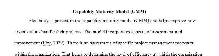 Your company has decided to pursue a pure PMI/CMM project model with the basic four-phase project structure