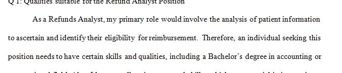 Applying for a State job as a Refunds Analyst