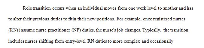 Nurse Practitioner Role Transition