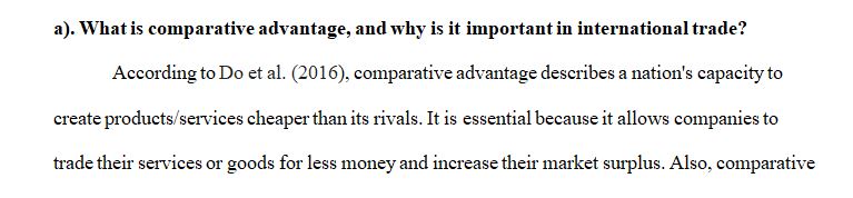 What is comparative advantage and why is it important in international trade