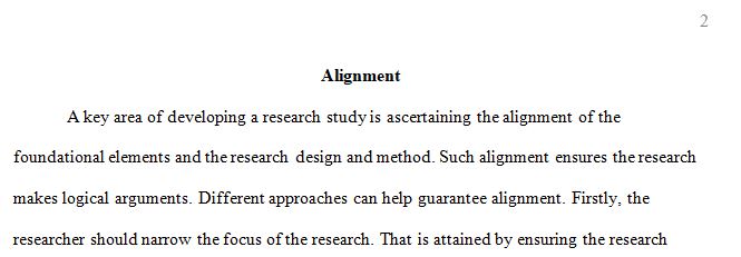 How will you achieve alignment between your research foundational elements