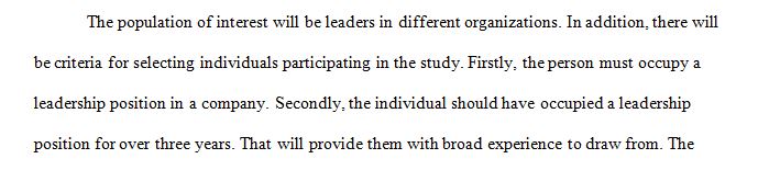 Population and Sample and Significance of the Study – Education