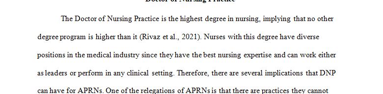 What implications will the Doctor of Nursing Practice have on the regulation of APRNs