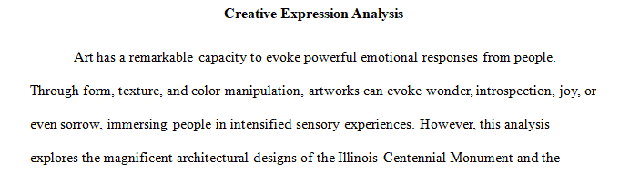 Analyze selected examples of creative expression
