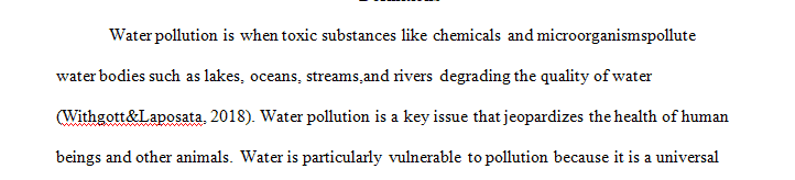 Define water pollution, point source pollution, and non-point-source pollution