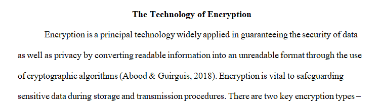 Describe the technology of encryption
