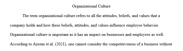 What is your responsibility (as the leader) to manage or change the culture