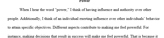 Power refers to the possession of authority and influence over others.